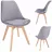 Стул Jumi Scaun bucatarie/living, Bari, Jumi, lemn, catifea, 49x60x82 cm, Gri