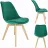 Стул Jumi Scaun bucatarie/living, Bari, Jumi, lemn, catifea, 49x60x82 cm, Verde