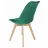 Стул Jumi Scaun bucatarie/living, Bari, Jumi, lemn, catifea, 49x60x82 cm, Verde