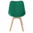 Стул Jumi Scaun bucatarie/living, Bari, Jumi, lemn, catifea, 49x60x82 cm, Verde