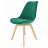 Стул Jumi Scaun bucatarie/living, Bari, Jumi, lemn, catifea, 49x60x82 cm, Verde