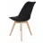 Стул Jumi Scaun bucatarie/living, Bari, Jumi, lemn, catifea, 49x60x82 cm, Negru