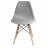 Scaun Jumi Scaun bucătărie, EVA, Jumi, polipropilena, lemn de fag, 81x46x52cm, Gri