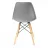 Стул Jumi Scaun bucătărie, EVA, Jumi, polipropilena, lemn de fag, 81x46x52cm, Gri