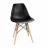 Scaun Jumi Scaun bucătărie, EVA, Jumi, polipropilena, lemn de fag, 81x46x52cm, Negru