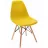 Scaun Jumi Scaun bucătărie, EVA, Jumi, polipropilena, lemn de fag, 81x46x52cm, Galben