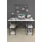 Masa de birou Nex Home Masa de birou cu 4 compartimente Metal Nex Home 120 x 60 cm, Alb