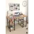 Masa de birou Nex Home Masa de birou cu 4 compartimente Metal Nex Home 120 x 60 cm, Stejar