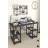 Masa de birou Nex Home Masa de birou cu 4 compartimente Metal Nex Home 120 x 60 cm, Antracit