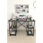 Masa de birou Nex Home Masa de birou cu 4 compartimente Metal Nex Home 120 x 60 cm, Antracit