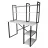 Masa de birou Nex Home MASA DE BIROU CU 2 COMPARTIMENTE SI RAFT BIBLIOTECA METAL 120 X 60 CM, ALB