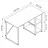 Masa de birou Nex Home MASA DE BIROU CU 2 COMPARTIMENTE SI RAFT BIBLIOTECA METAL 120 X 60 CM, ALB