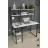 Masa de birou Nex Home MASA DE BIROU CU 2 COMPARTIMENTE SI RAFT BIBLIOTECA METAL 120 X 60 CM, ALB