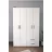 Dulap Nex Home Dulap cu balamale, 4 usi Nex Home 180 x 47 x 120 cm, Alb