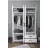 Dulap Nex Home Dulap cu balamale, 4 usi Nex Home 180 x 47 x 120 cm, Alb