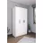 Dulap Nex Home Dulap cu balamale, 3 usi Nex Home 180 x 47 x 120 cm, Alb