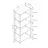 Etajera Nex Home Raft pentru bucatarie cu 5 nivele Nex Home 66 x 35 x 128 cm, Antracit