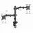Suport pentru monitor GEMBIRD 2 monitors 17”-32”  MA-D2-03, Adjustable 2-display vertical desk mount (rotate, tilt, swivel),  VESA 75/100, up to 9 kg (per display), black