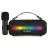 Boxa SVEN SVEN PS-255 Black, Bluetooth Portable Speaker with wireless microphone, 12W RMS (2x6W), Dynamic switchable RGB backlight, FM tuner, USB, Li-Ion battery: 3.7V, 3600mAh (13.32Wh) / USB Type-C: DC 5 V, 1.2 kg, black