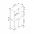 Навесная полка Nex Home Biblioteca cu 5 compartimente Smyrna Nex Home 64 x 30 x 127 cm, Stejar/Alb