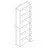 Навесная полка Nex Home Biblioteca cu 6 compartimente Chipboard Nex Home 55,5 x 20 x 174 cm, Stejar