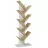 Raft de perete Jumi Biblioteca, raft pentru carti,tip copac, Jumi, 152x50x24 cm, Alb/stejar