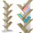 Raft de perete Jumi Biblioteca, raft pentru carti,tip copac, Jumi, 152x50x24 cm, Alb/stejar