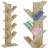 Raft de perete Jumi Biblioteca, raft pentru carti,tip copac, Jumi, 152x50x24 cm, Stejar