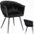 Scaun Jumi Scaun premium Jumi, Molto, 85x58x62cm, picioare din otel, material catifea, Negru