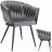 Scaun Jumi Scaun premium Jumi, Molto, 85x58x62cm, picioare din otel, material catifea, Graphite