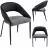 Стул Jumi Scaun premium Jumi, BERGAMO, 80x50x65cm, picioare din metal, Negru/gri