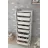 Masa/dulap pentru depozitare Nex Home DORA-8-BYZ Ansamblu depozitare cu 8 compartimente Dora Nex Home 45,6 x 30 x 116 cm, Alb