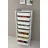 Masa/dulap pentru depozitare Nex Home DORA-8-BYZ Ansamblu depozitare cu 8 compartimente Dora Nex Home 45,6 x 30 x 116 cm, Alb