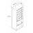 Masa/dulap pentru depozitare Nex Home PERA-7-BYZ Ansamblu depozitare cu 7 compartimente Pera Nex Home 45 x 30 x 125 cm, Alb