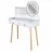 Masa de toaleta Jumi MASA DE TOALETA SCANDI 3 CU OGLINDA LED ROTUNDA 40CM, ,  125X80X40CM, ALB CM-254145