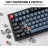 Игровая клавиатура Keychron Keychron V3 QMK/VIA Custom Mechanical Keyboard Russian Layout (V3-C1-RU), Frosted Black, 80% TKL layout, Knob, RGB Backlight, Keychron K pro Mechanical Red Switch, Hot-Swap, USB Type-C, gamer (tastatura/клавиатура)