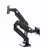 Suport pentru monitor GEMBIRD Arm for 2 monitors 17”-35” - Full-motion desk arm Gembird MA-DA2-03, Alu and Steel, Gas spring 3-10 kg per screen, VESA 75/100, arm rotates, extends and retracts, tilts to change reading angles, and allows to rotate display from landscape-to-portrait