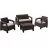Mobila individuala KETER НАБОР САДОВОЙ МЕБЕЛИ  CORFU II SET BROWN/OAT (258952)