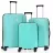 None CCS КОМПЛЕКТ ЧЕМОДАНОВ  5224 SET WATER GREEN
