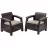 Set mobila de gradina KETER НАБОР САДОВОЙ МЕБЕЛИ  CORFU II DUO SET BROWN/OAT (258944)