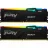 Модуль памяти KINGSTON 128GB DDR5-5600MHz  Kingston FURY Beast RGB (Kit of 2x64GB) (KF556C36BBEAK2-128), CL36-38-38, 1.25V, AMD EXPO 1.0/Intel XMP 3.0, Black