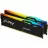 Модуль памяти KINGSTON 128GB DDR5-5600MHz Kingston FURY Beast RGB (Kit of 2x64GB) (KF556C36BBEAK2-128), CL36-38-38, 1.25V, AMD EXPO 1.0/Intel XMP 3.0, Black