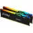RAM KINGSTON 128GB (Kit of 2*64GB) DDR5-5600  Kingston FURY® Beast DDR5 RGB, PC44800, CL40, 2Rx8, 1.25V, Auto-overclocking, Asymmetric BLACK Large heat spreader, Dynamic RGB effects featuring Fury Infrared Sync technology, AMD® EXPO v1.1 and Intel® Extreme Memory