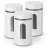 Set containere Tadar Набор банок для хранения Tadar Prato White 3pcs