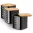 Set containere Tadar Набор контейнеров Tadar Geometric Black 3pcs