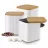Set containere Tadar Набор контейнеров Tadar Geometric White 3pcs