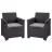 Mobila individuala KETER Набор садовой мебели Keter Elodie Chair Set Graphite/Coolgray (255769)