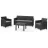 Mobila individuala KETER Набор садовой мебели Keter Elodie Set + Chicago Table Graphite/Gray (246150)