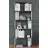 Etajera Remaks Стеллаж Remaks Asimetrik 5 Anthracite/White
