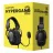 Игровые наушники HATOR Gaming Headset HATOR Hypergang 2, 53mm drivers, 10Hz – 22kHz, 110dB, 64Om, 245g, On-cable cont, 4m(4pin-jack 1.5m, 2*3pin-jack 2.5m). Black